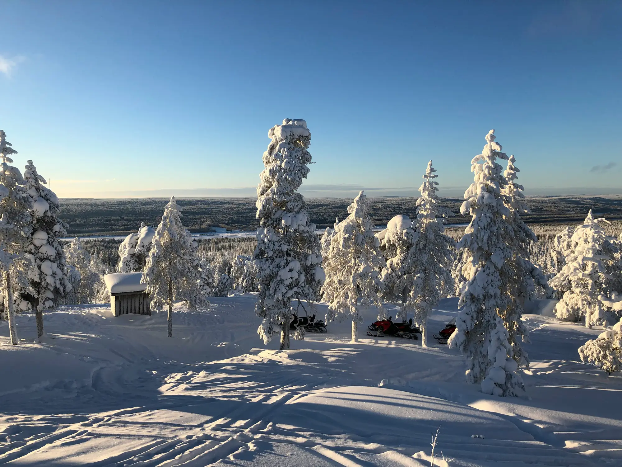 Snowy Lapland winter landscape